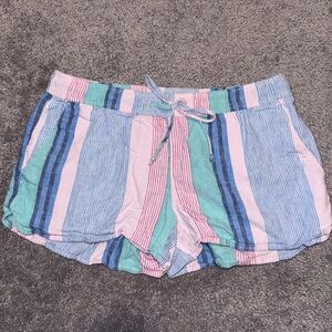 Vineyard Vines Pink, Blue, and Green Striped Shorts